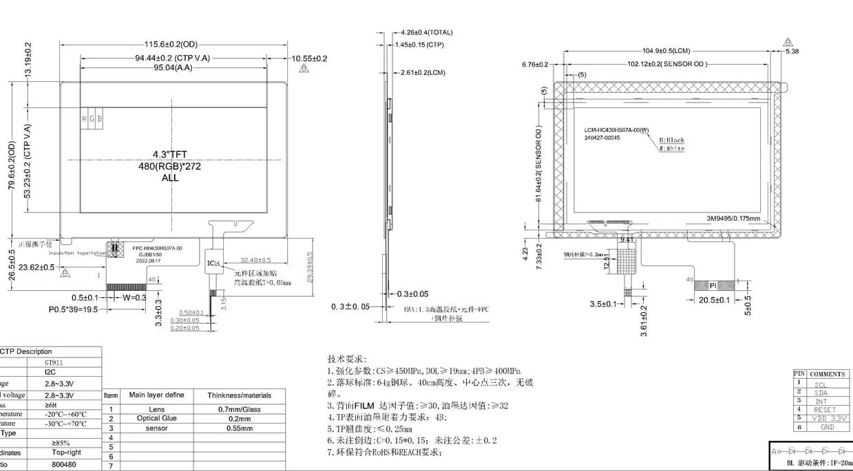 Inch Lcd Display Ips Capacitive Touch Screen